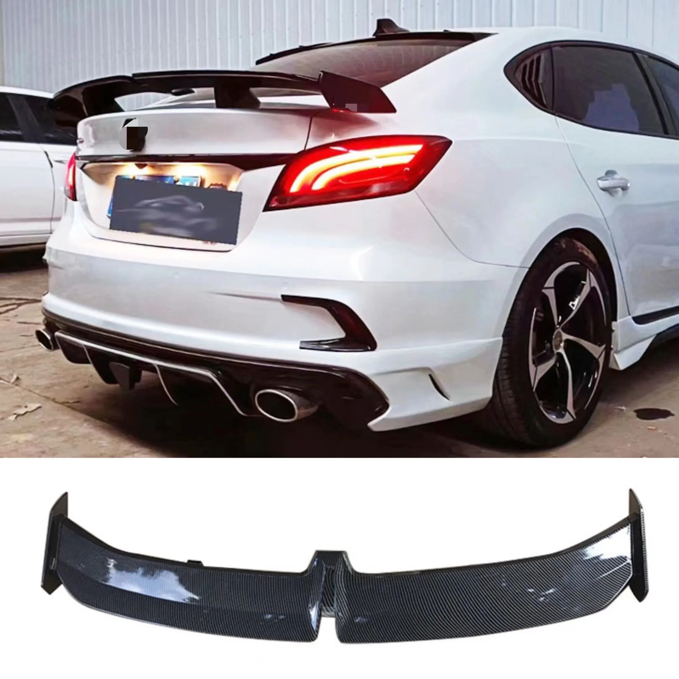 

For Morris Garages MG 5 GT Car Trim 2021-2023 Type W ABS Material Modified Tailbox Lip Spoiler