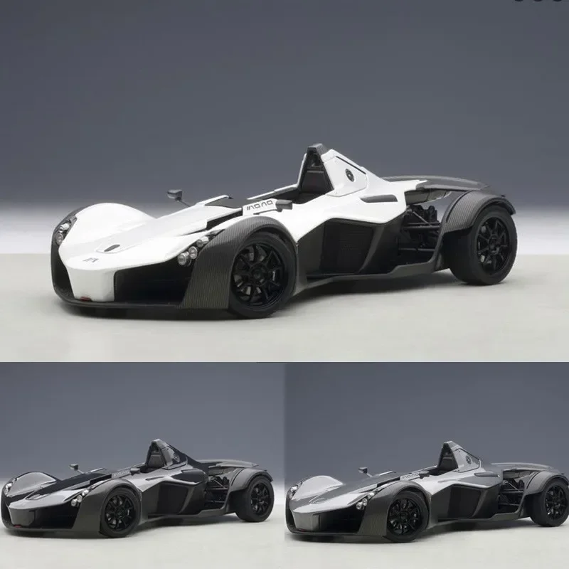 

1:18 AUTOart For Britain BAC MONO Sports Car Model Kids Gift Collection Ornament Display Black/White/Gray ABS Plastic