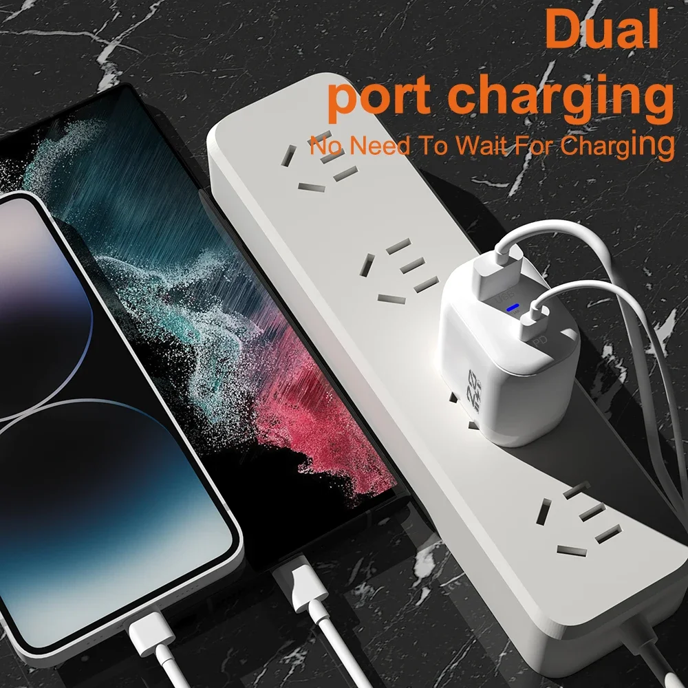22W USB‑C PD Fast Charging Wall Power Adapter Portable Quick Charge Travel Charging Mobile Phones For iPhone 15 Pro Max Xiaomi