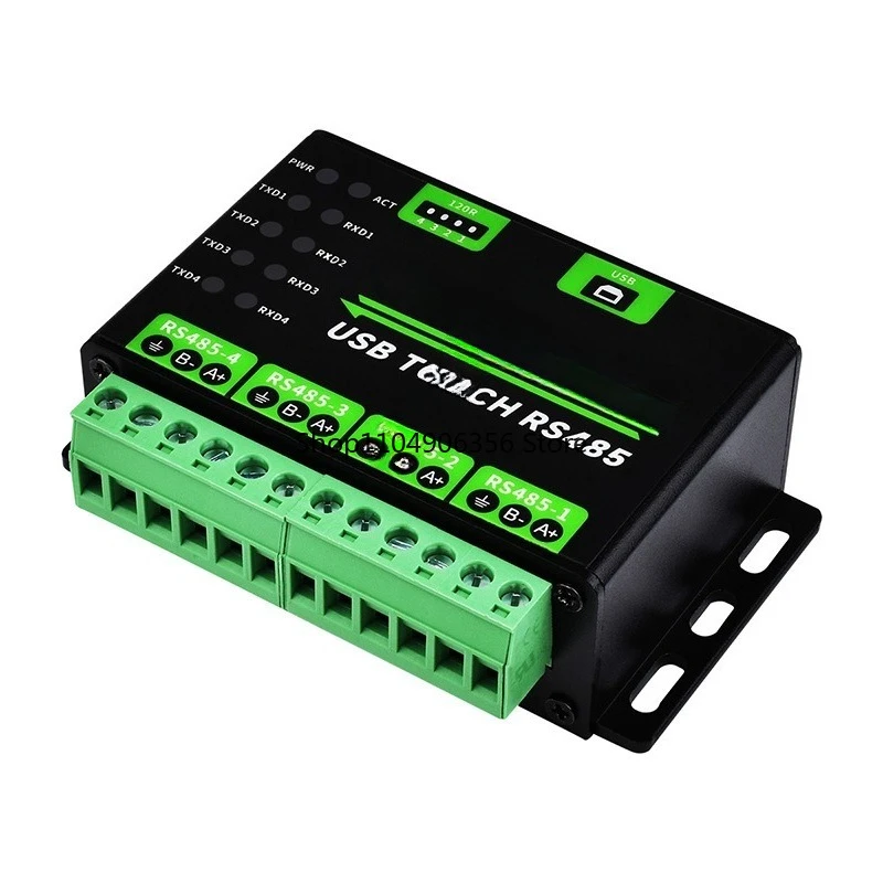 for Industrial-grade rail-type universal serial port module for  USB to 4-way RS485 converter, multi-system compatibility