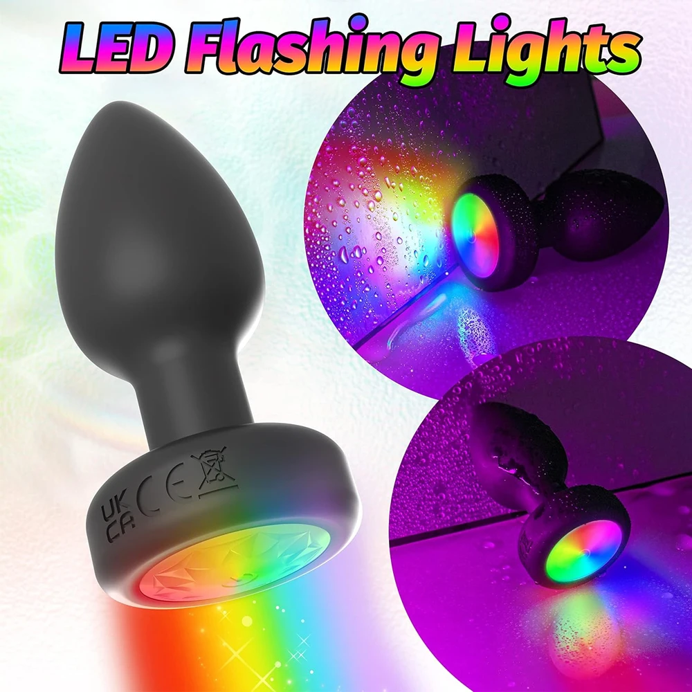 التحكم عن بعد الشرج هزاز جهاز تدليك للبروستاتا للمثليين LED تهتز بعقب المكونات الاستمناء السلع الكبار لعبة الجنس للأزواج
