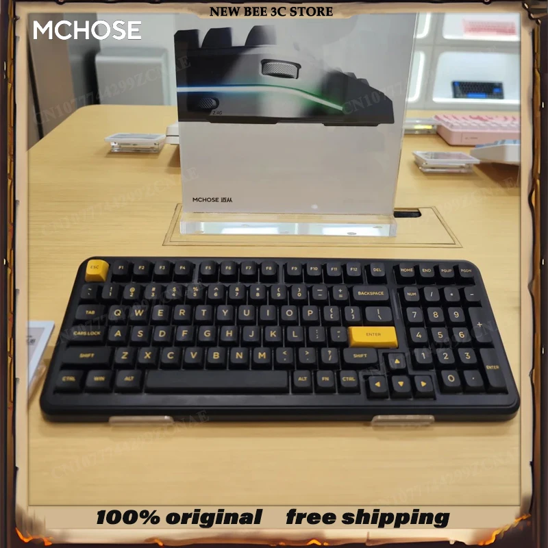 

НОВАЯ механическая клавиатура MCHOSE K99 V3 с 99% раскладкой, индивидуальная механическая клавиатура с ручкой управления, динамическая RGB-подсветка, горячая замена, 10000 мАч, подарок из ПБТ