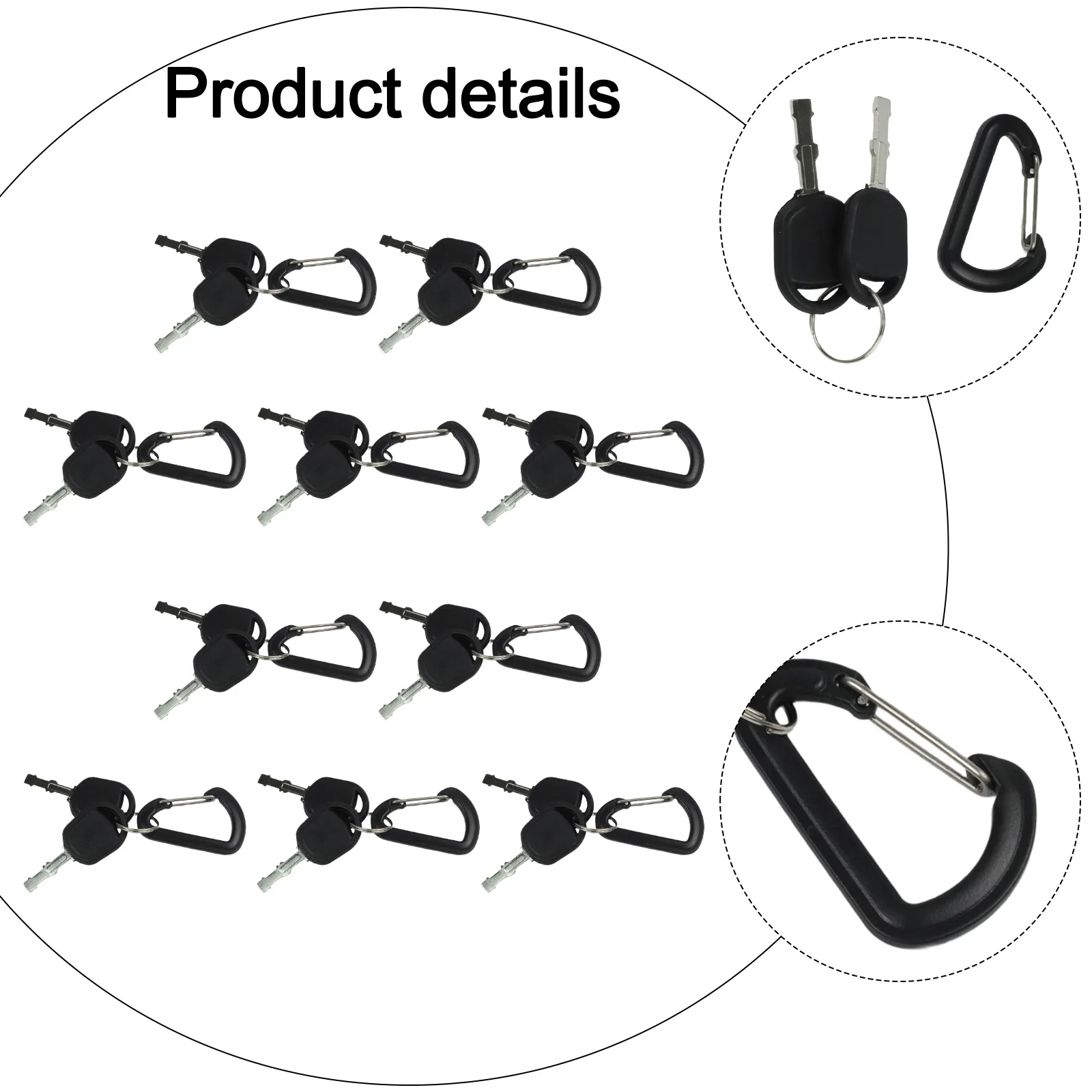 Essential Collection of Ten Lawn Mower Keys Compatible with For Cadet Series For Easy Identification While Mowing
