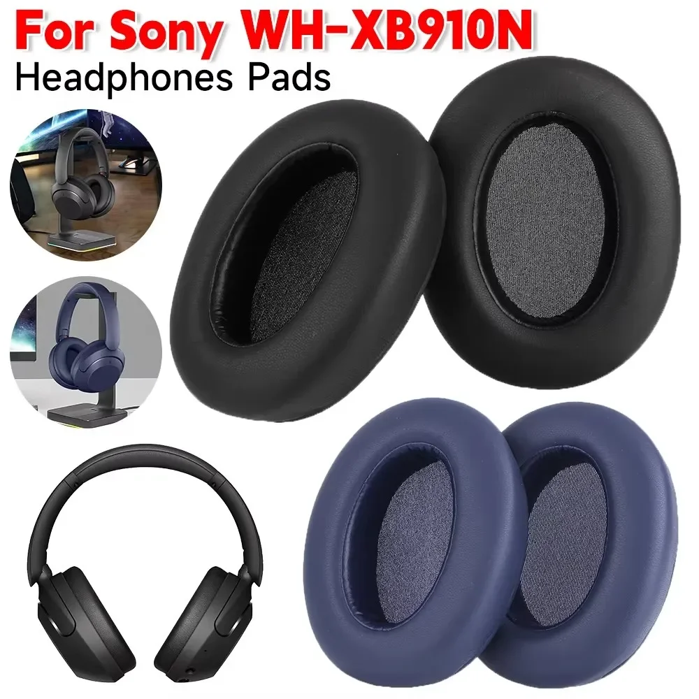 

1Pair Replacement Earpads Cushion for Sony WH-XB910N Headset Headphones Leather Earmuff Ear Cover Earcups