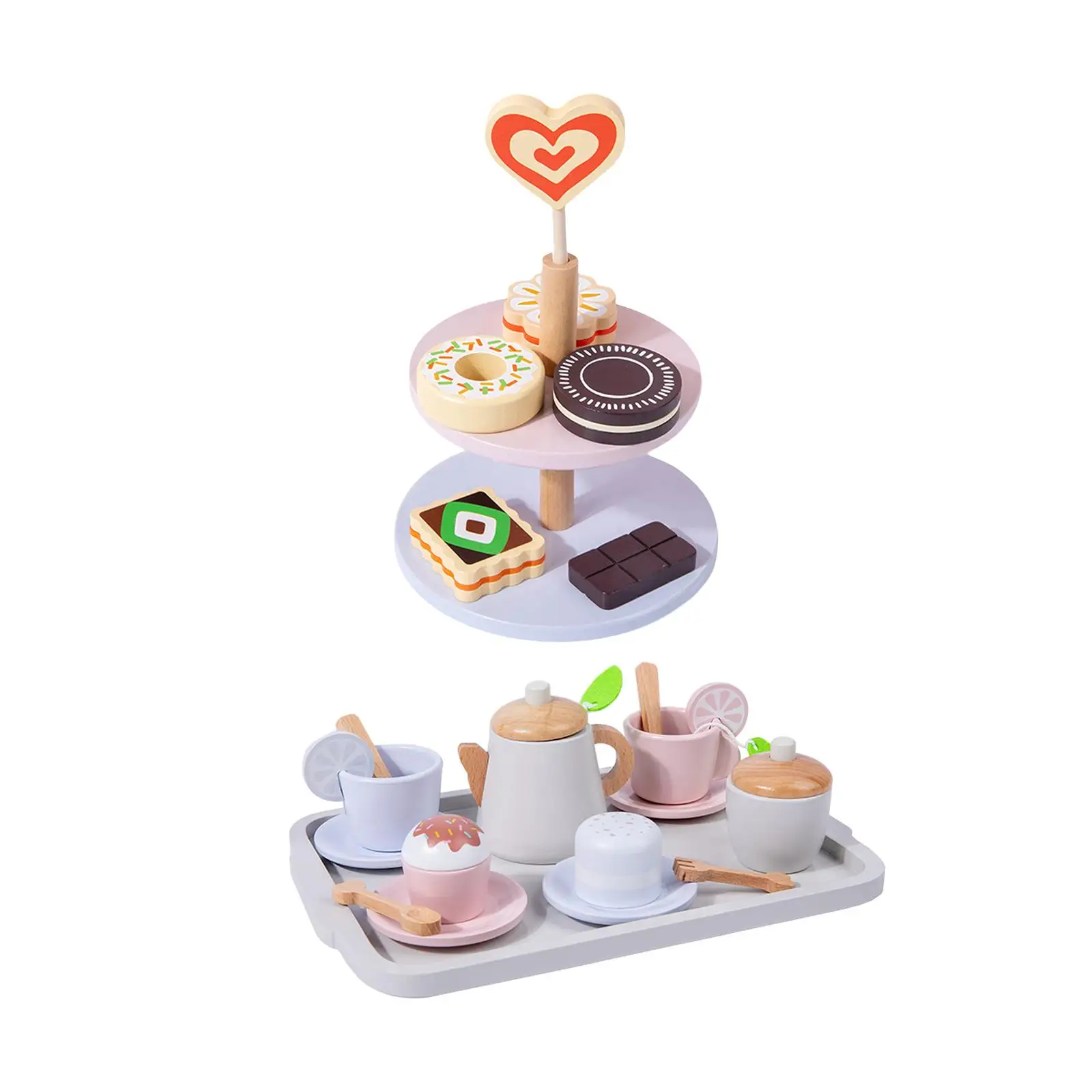 Conjunto De Chá De Madeira Para Meninas E Meninos, Brinquedo De Desenvolvimento, Pretend Play Game, Acessórios De Cozinha Para Crianças, Presente De Aniversário