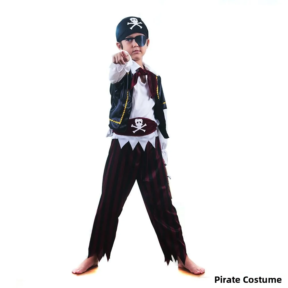 ชุดโจรสลัดเด็กสำหรับเล่นบทบาทสมมติ ชุดการแสดงบนเวที ชุดประจำชาติแบบดั้งเดิม เสื้อผ้าแฟชั่นพรีเมียมสำหรับสุภาพสตรี