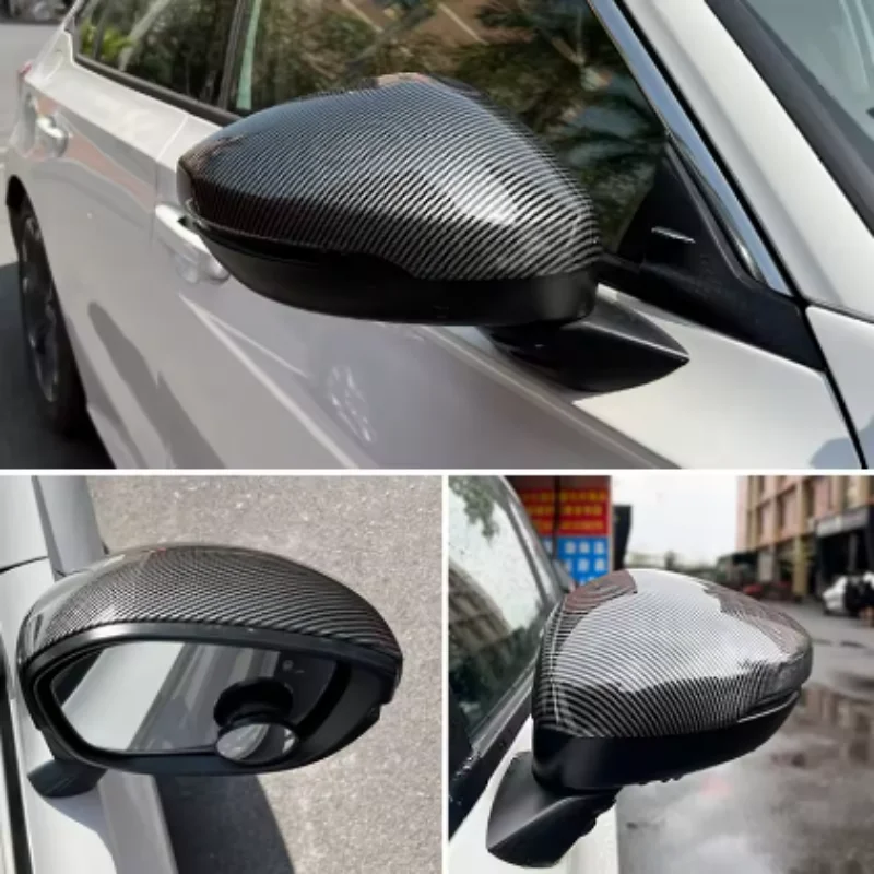 For Honda Civic 11th Gen 2022 2023 2024 Side Mirror Cover Rear View Glass Cap Car Styling Eyebrow Accessories Decoration 2Pcs