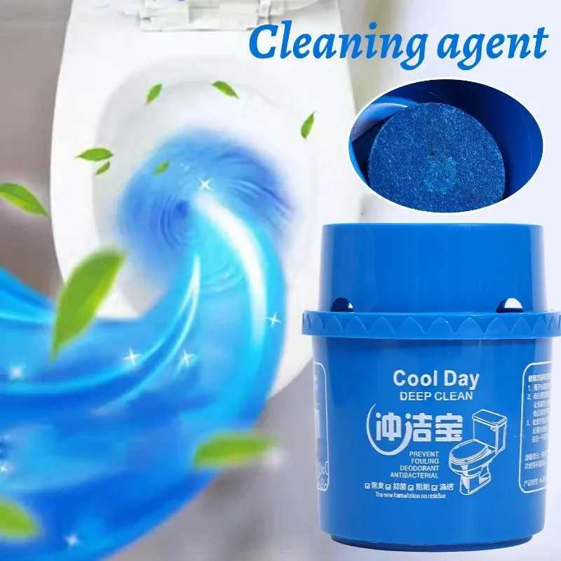 Toilet Bowl Cleaner Anti Fouling Deodorizing Antibacterial Blue Bubble Cleaning Automatic Toilet Water Tank Freshener Supplies