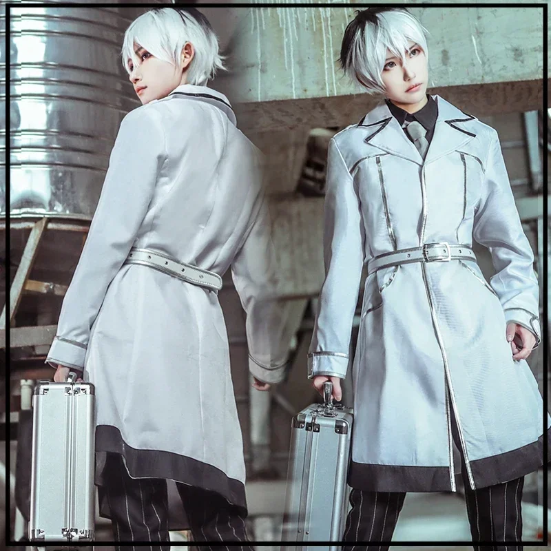 새로운 도착 동물 Tokyo Ghoul: Re 코스프레 슈트 Sasaki Haise 유니폼 Kaneki Ken 정장 코트 티셔츠 타이 바지 벨트 MN1