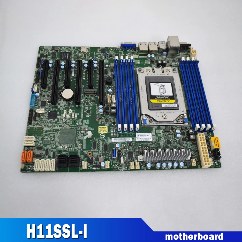 Motherboard For Supermicro EPYC 7001/7002 Series Processor ECC DDR4 16xSATA3 ATX Dual Gigabit Ethernet LAN Ports H11SSL-i