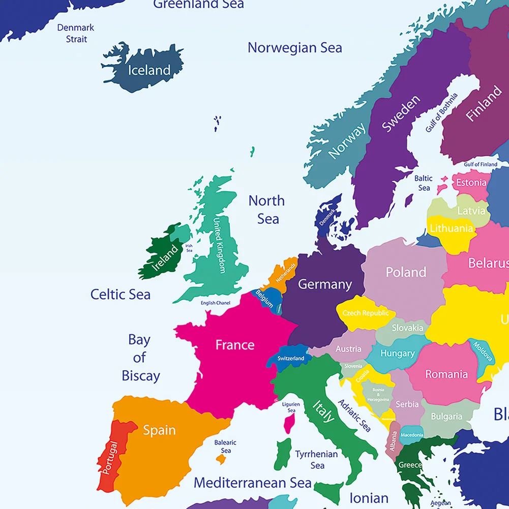 45.72*73.66cm 세계지도 캔버스 장식 인쇄 그림 사무실 방 가정 학교 교실 용품