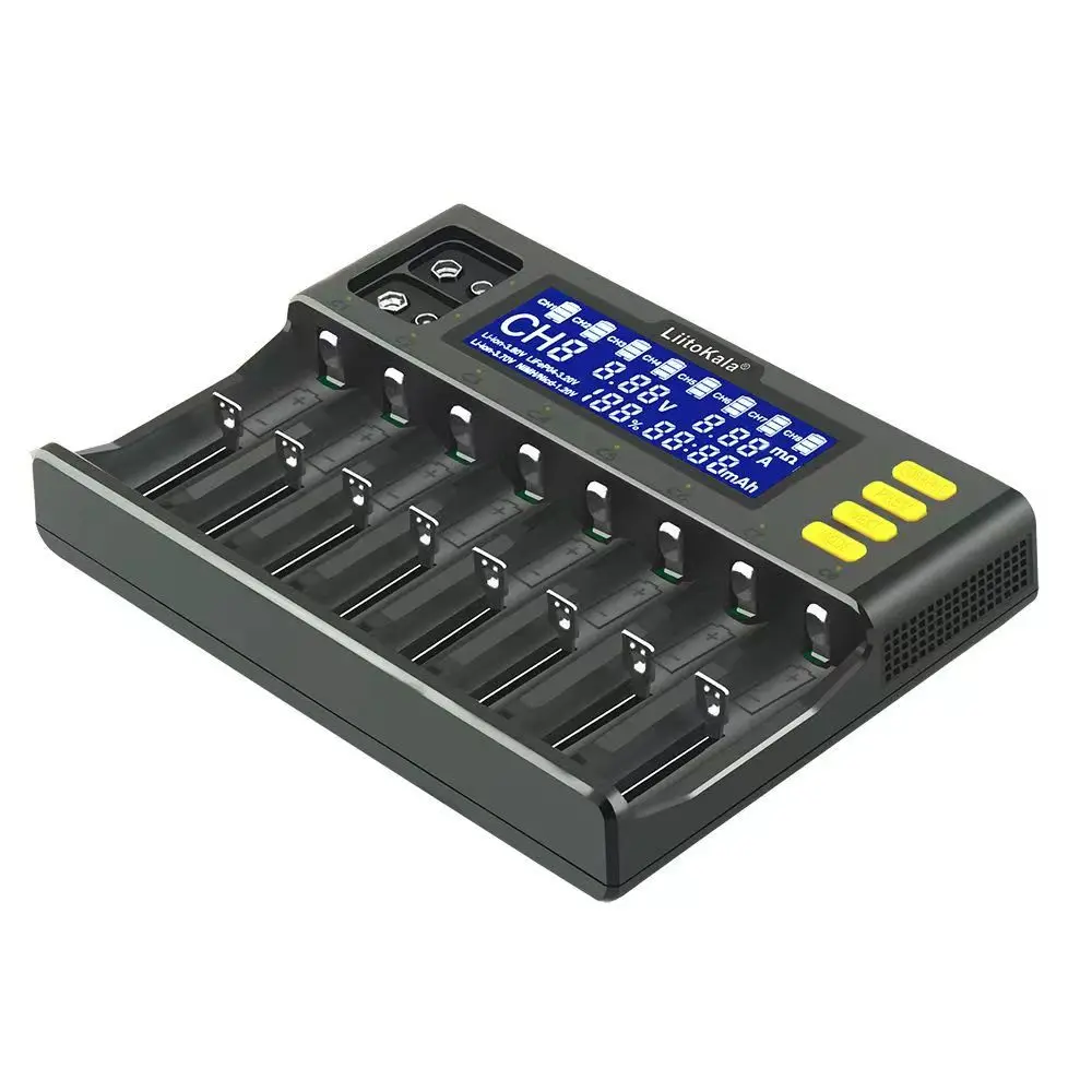 LiitoKala Lii-S8 Lii-600 M4 Lii202 Battery Charger 3.7V Li-ion NiMH 1.2V 9V Li-FePO4 3.2V IMR 3.8V for 18650 26650 21700 26700