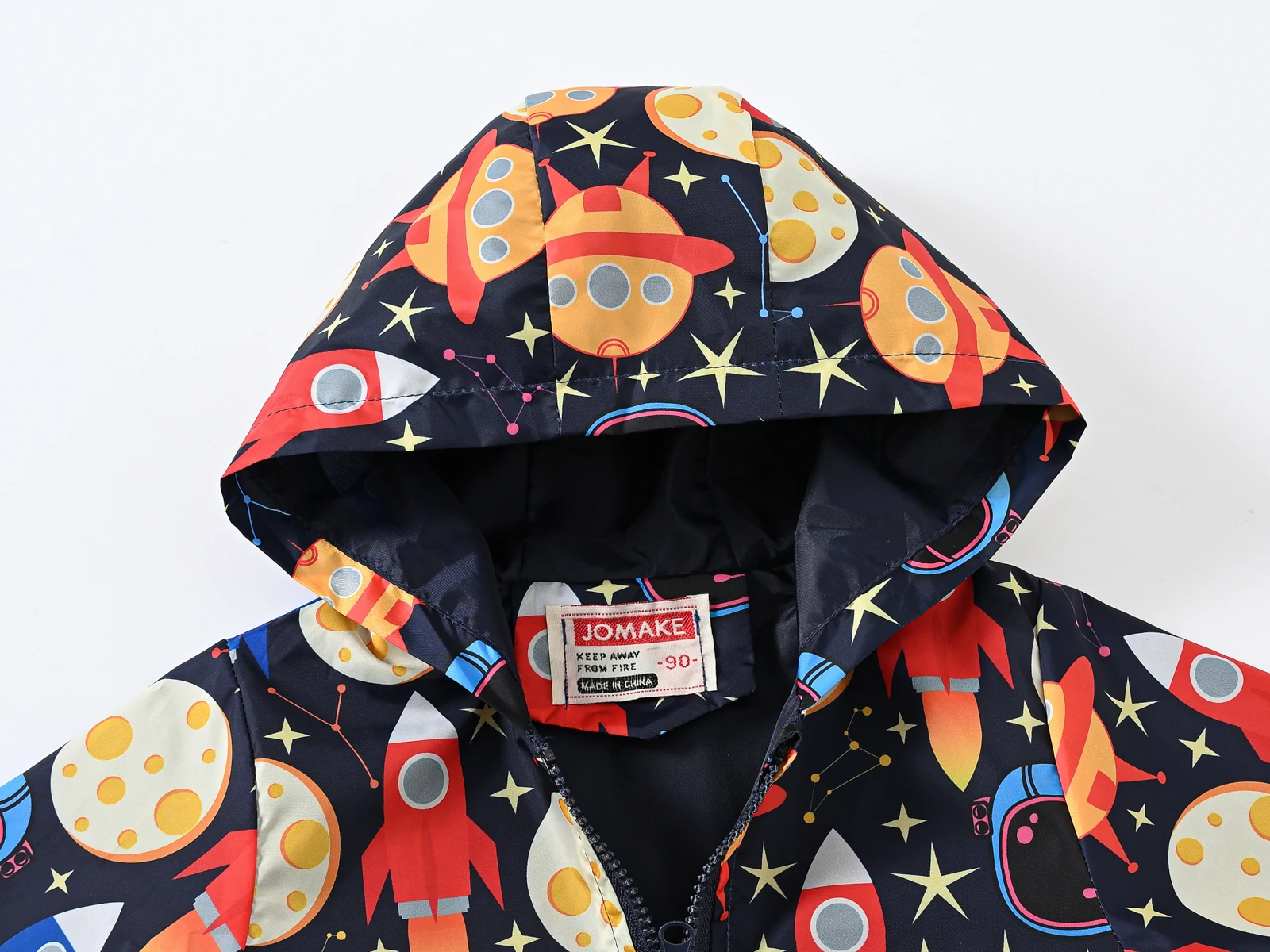 Boys and Girls Wind Cap Coat Assorted Cartoon Pattern Printed Zipper Coat Children Spring Wear