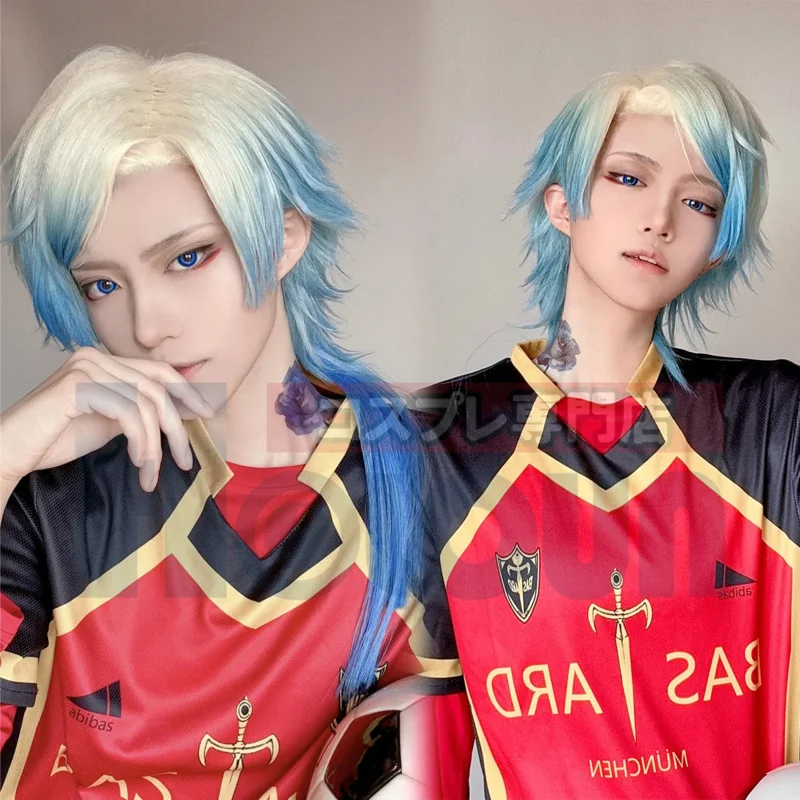 Anime Blue Preson Cosplay Costume Bastard Munchen Red Uniform Ness Kaiser Isagi Yukimiya Kurona Kunigami Football Soccer Costume