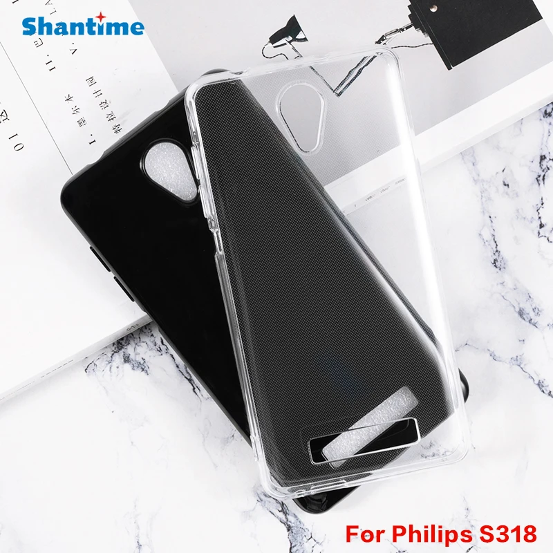 For Philips S318 Gel Pudding Silicone Phone Protective Back Shell For Philips S318 Soft TPU Case