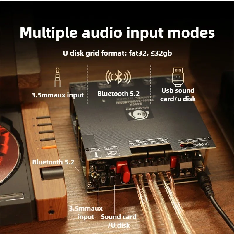 SOTAMIA TPA3255 서브우퍼 앰프 600W + 300Wx2 Bluetooth 전력 증폭기 AUX USB Amplificador 2.1 HIFI 홈 사운드 스피커 앰프