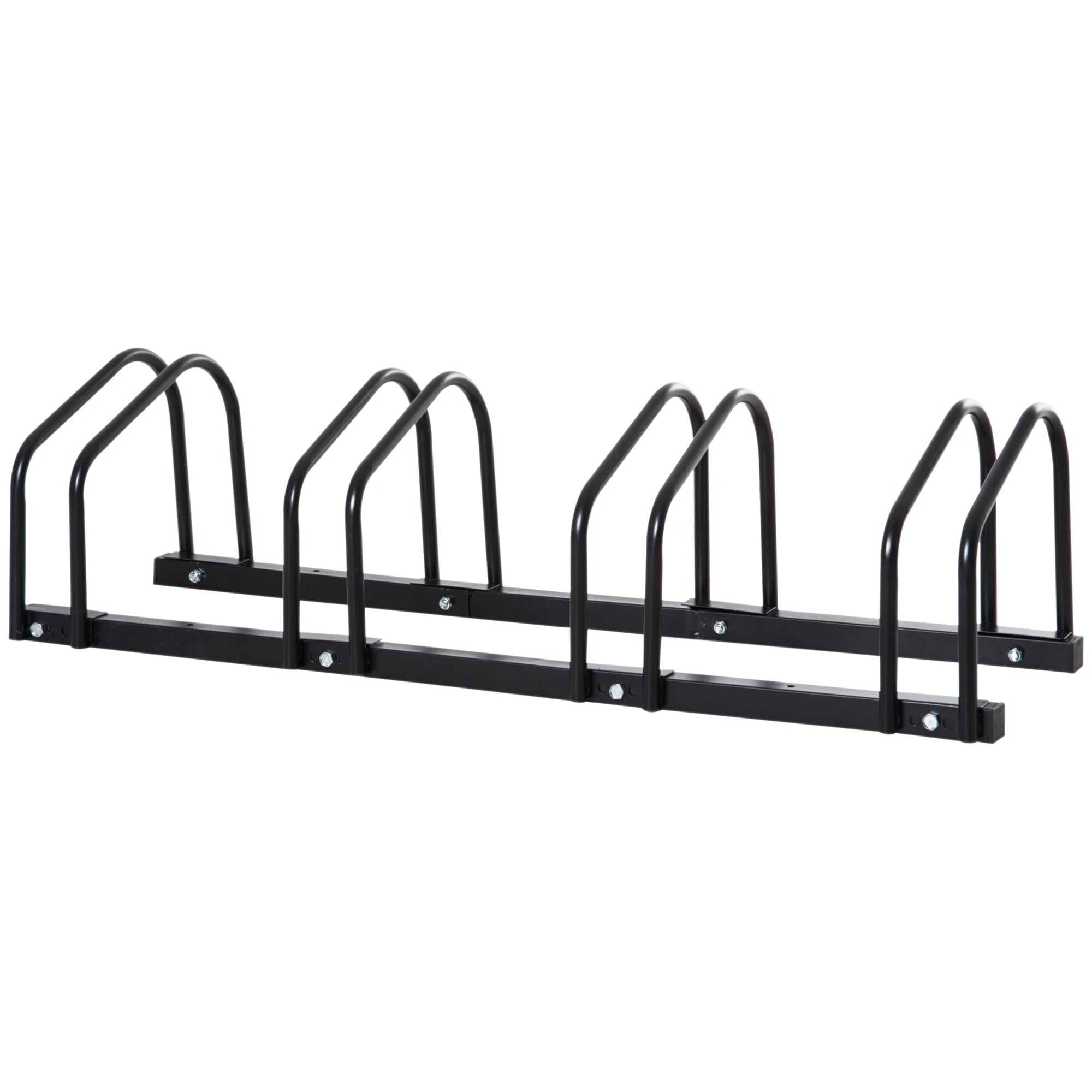 HOMCOM parking for 4 bicycles steel bracket 110x33x27 cm black