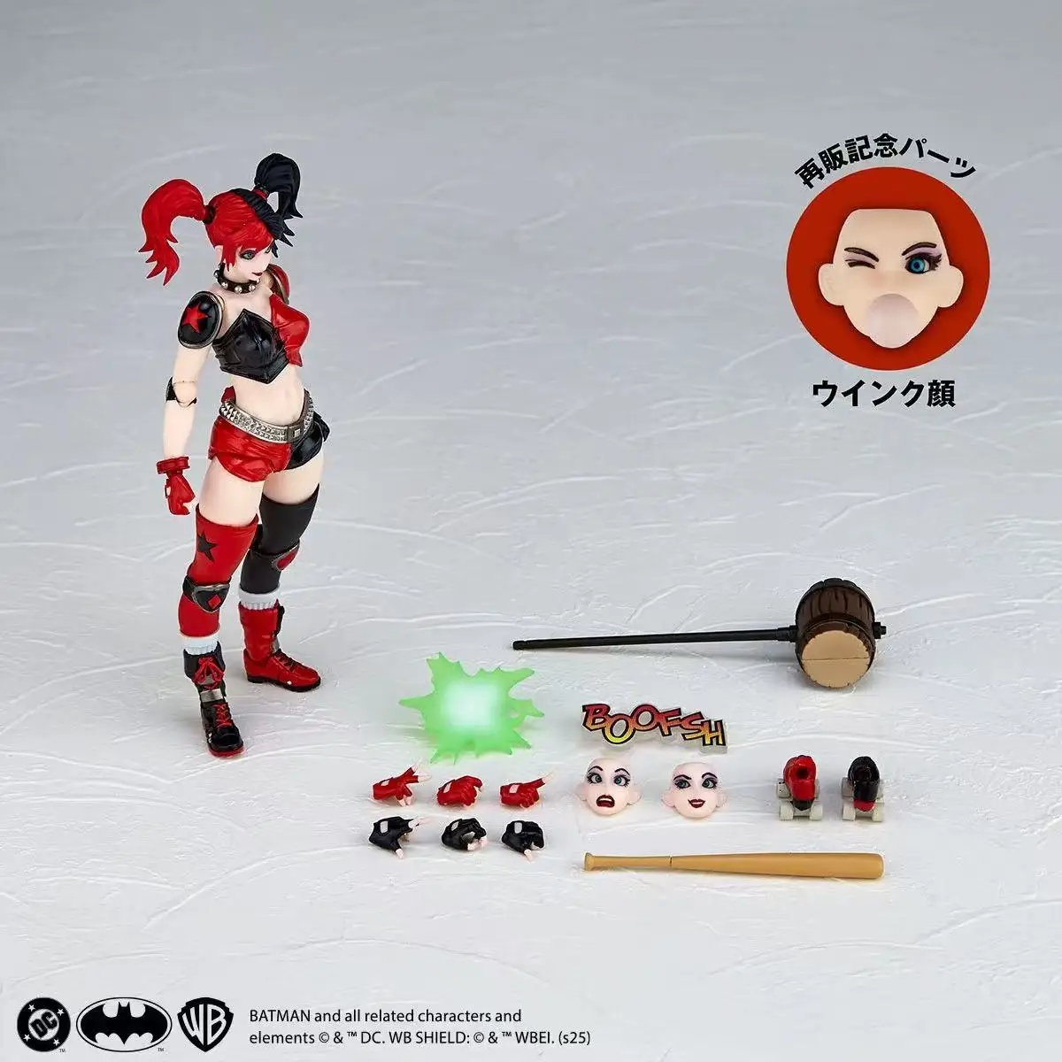 تقنية عجلة Kaiyodo Harley Quinn باللونين الأسود والأحمر Harley Quinn DC Comics Venue Limited Edition #5