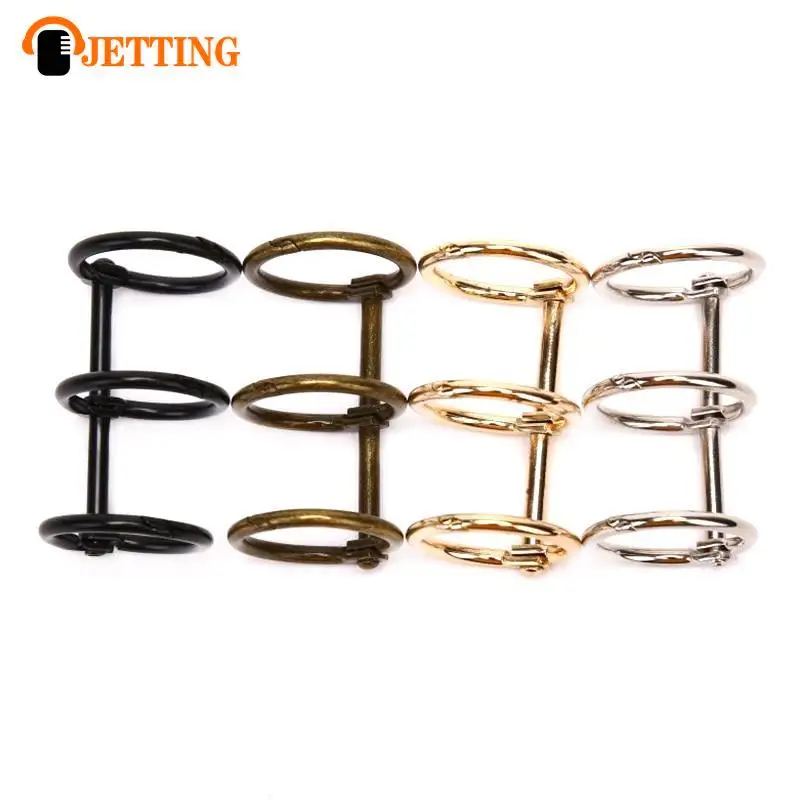 2Pcs Metal Loose Leaf Book Binder 3 Rings For Notebook Album Scrapbook Clips Metal Ring Binder Calendar Circle Stationery Office