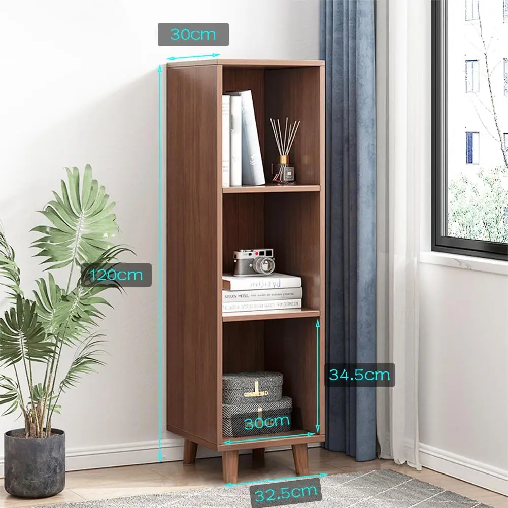 Open Cube Low Bookcase-3Tier Freestanding Storage Display Cabinet Organizer with Legs for Home Office,Open Shelf Short Bookshelf