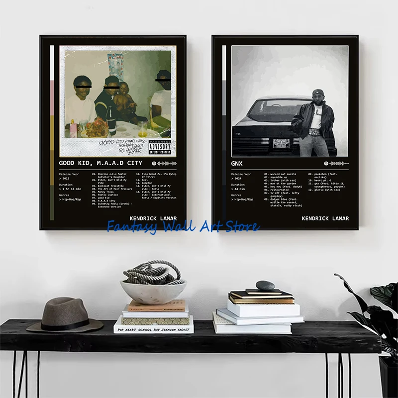 GNX Good Kid, M.A.A.d City DxMN. Music Album By Kendrick Lamar Dark Poster Canvas Painting Wall Pictures Home Decor Fans Gifts