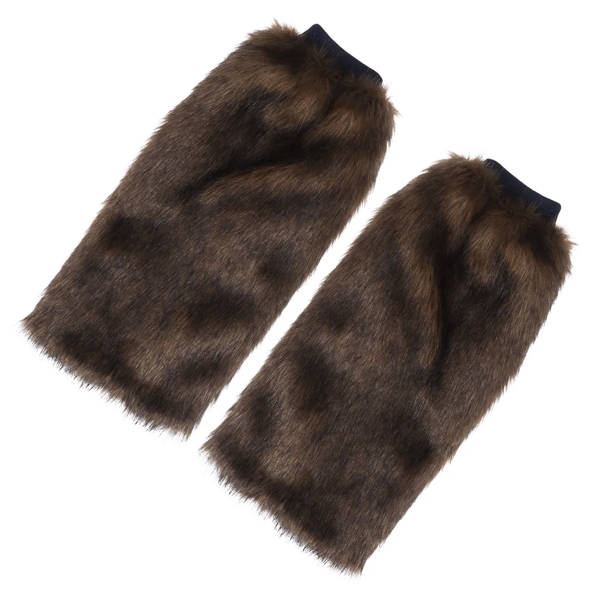 

40 Cm Warm Footmuffs Cuffs Leg Warmers Brown Boots for Women Outfits Fuzzy Sleeve Furry Socks
