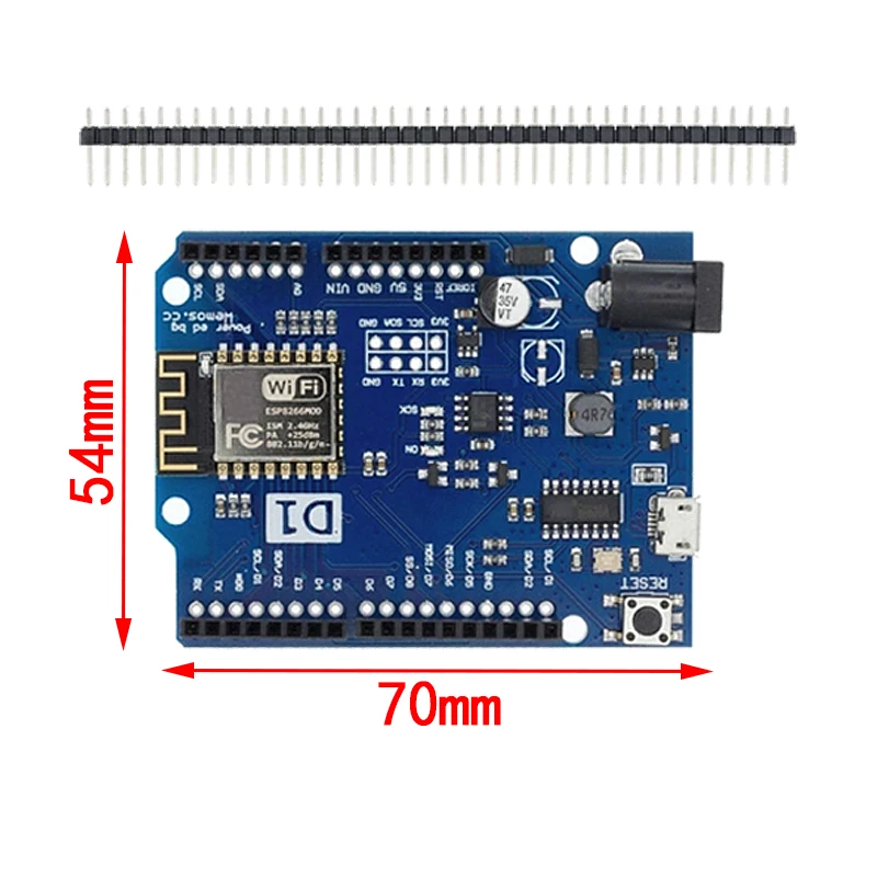 Placa de desarrollo WeMos D1 UNO R3 CH340 CH340G WiFi, placa de desarrollo basada en ESP8266, escudo PCB electrónico inteligente para Arduino, Compatible con IDE, ESP-12E