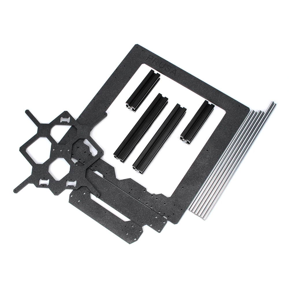 Clone Original Prusa i3 MK3 3D Printer Parts Aluminum Frame Aluminum Black Profile And Smooth Rods Kit