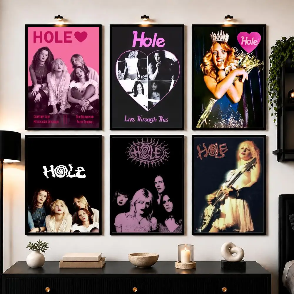 Alternative H-Hole Poster Wall Art Sticker For Living Bedroom Bar Home Decor Mural Painting Decoration