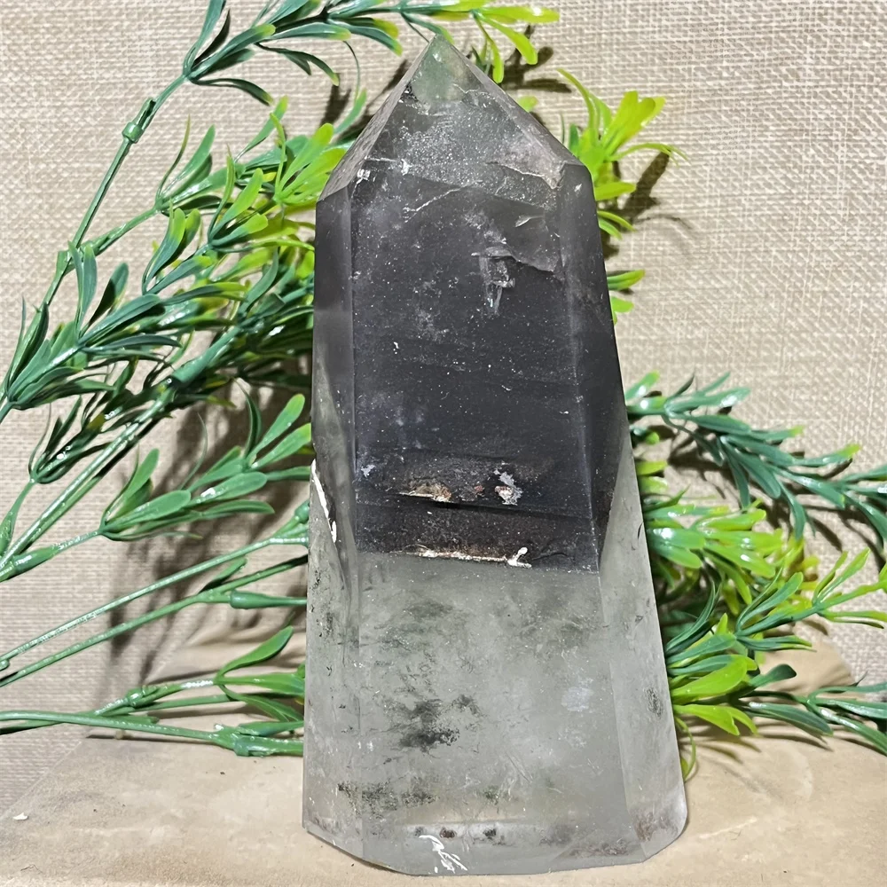 

Green Garden Quartz Stone Crystal Natural Wand Point Tower Polished Phantom Healing Energy Reiki Home Decoration Gemstones