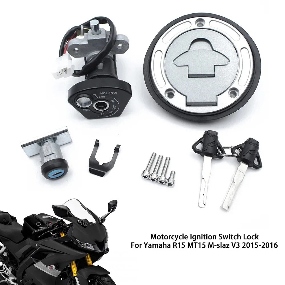 

Motorcycle Ignition Switch and Fuel Tank Caps Lock Keys Set for Yamaha R15 V3 MT-05 2015-2016