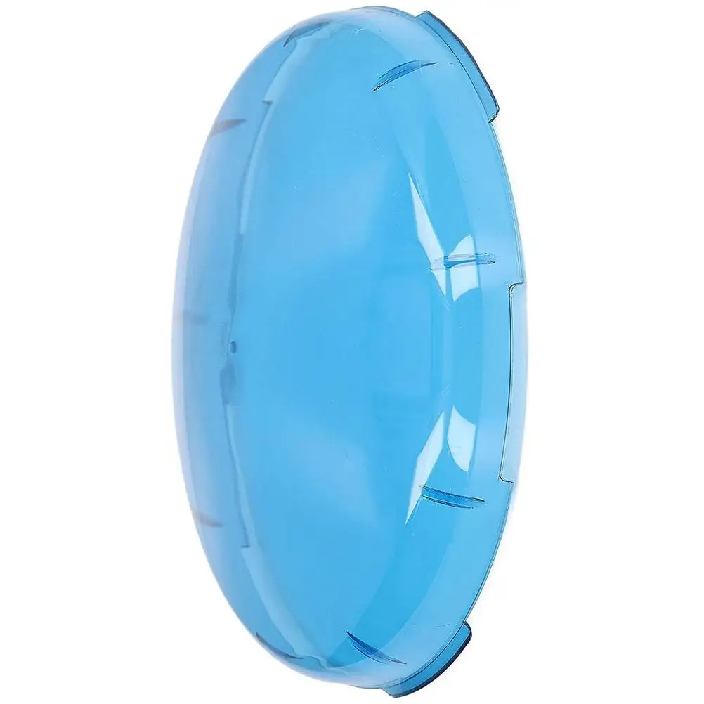 Lente azul de 7,5 pulgadas, cubierta de luz de piscina de repuesto, pantalla de lámpara enterrada impermeable duradera de PVC subacuática, fácil de instalar, larga duración