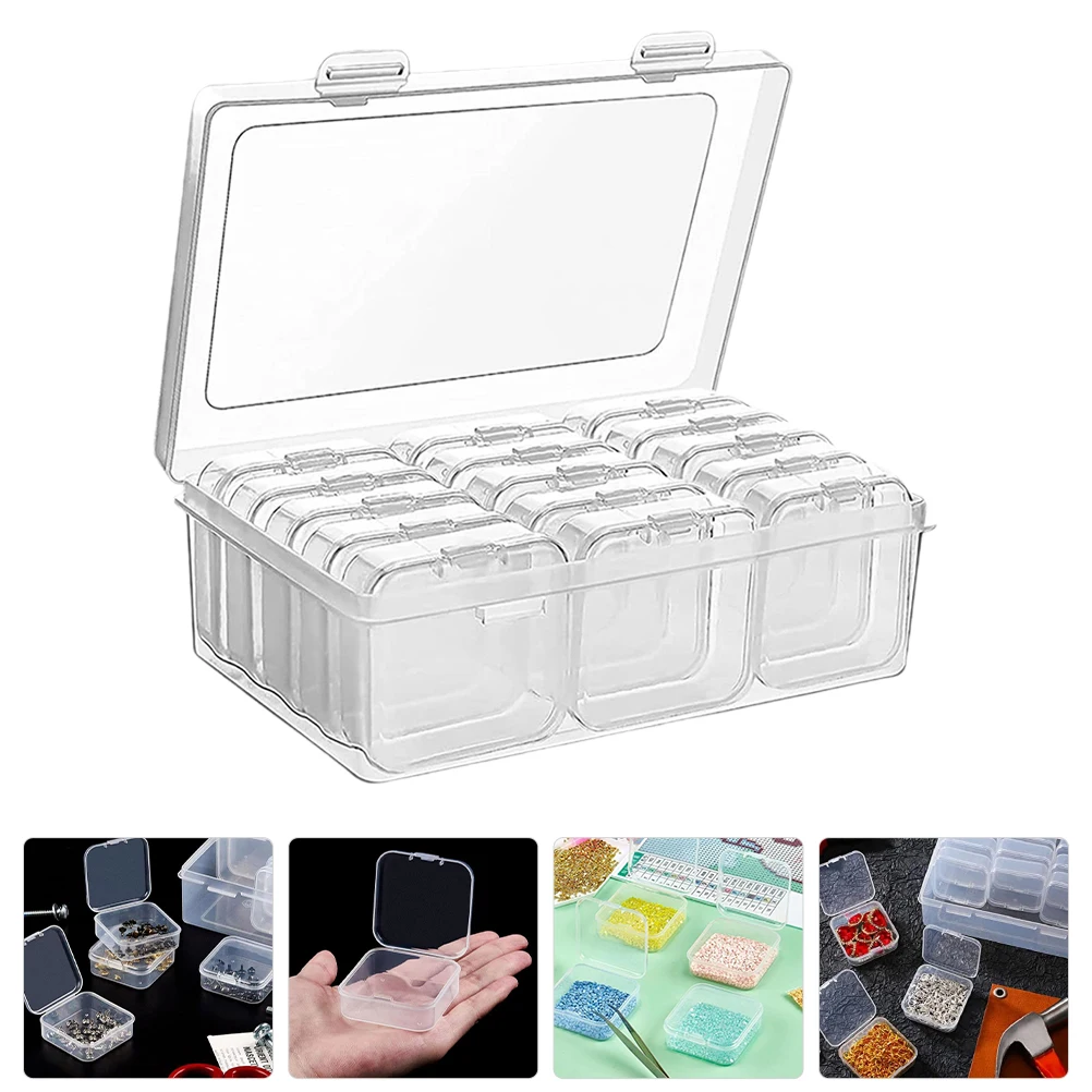 

1 set 1 Set Of Multi-Grid Jewelry Box Earrings Necklaces Bracelets Lightweight Portable Clear Trinket Holder Simple