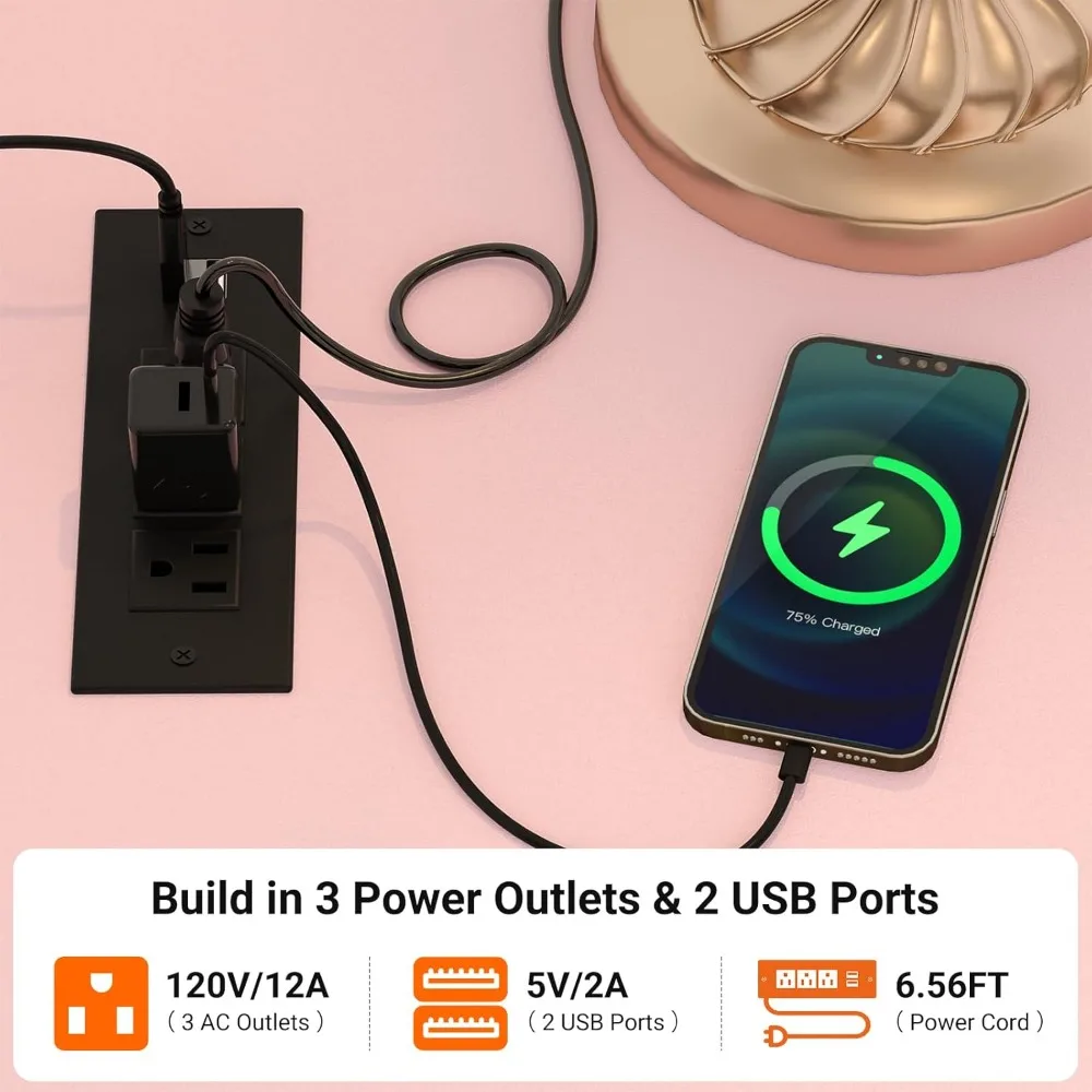 خزانة Cyclysio مع رف معلق، خزانة ذات 5 أدراج قماشية مع رف ملابس، خزانة تخزين علوية خشبية ذات أدراج مع شحن #4