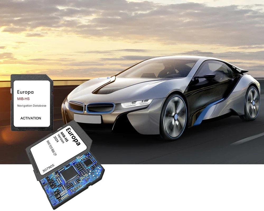 تحديث 2024 خرائط أوروبا والمملكة المتحدة 8 وات 0919866 CP لأودي RS4 2015-2020 بطاقة SD GPS للمركبة 16 جيجابايت MHS2 MIB-HS الملاحة