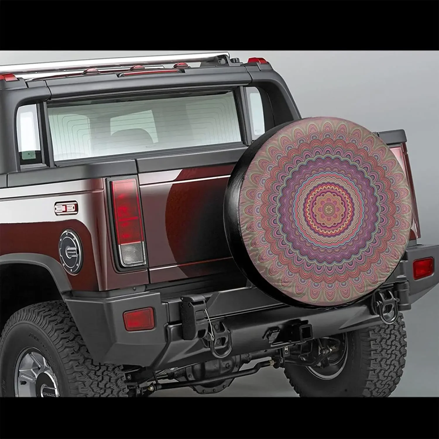 Colorful Mandala Spare Tire Cover Waterproof Dust-Proof Wheel Protectors Universal for Trailer,,SUV,RV and Many Vehi