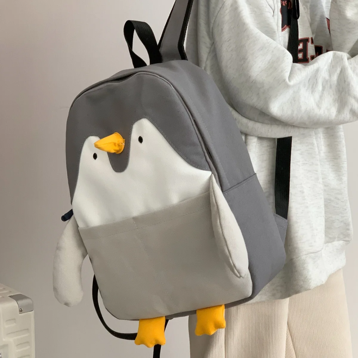 Imagem -05 - Cute Panda Animal Backpack Escola Bookbag para Meninos e Meninas Adolescentes Mochilas Pinguim Viagem Caminhadas Camping Bolsa de Livro Y2k