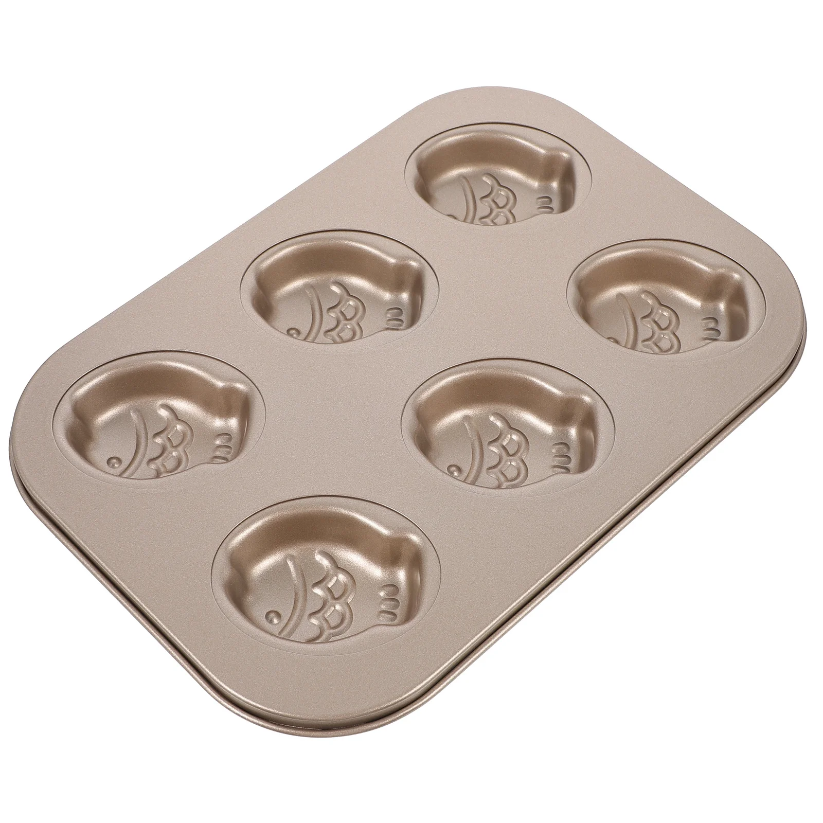 

Small Fish Cake Mold Non-Stick Carbon Steel Baking Pan For Family Desserts Kids Tea Party Kitchen Cooking Tools