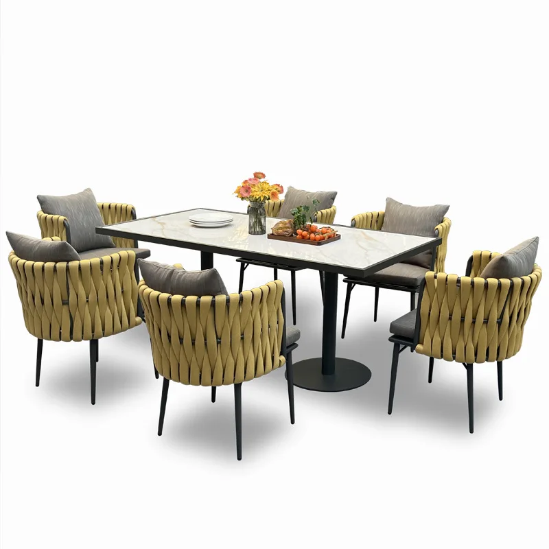 طقم طاولة وكرسي خارجي فناء فيلا شرفة مقاومة للماء