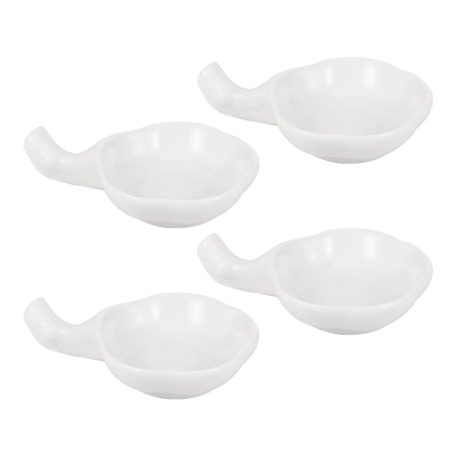 

4Pcs Premium Ceramic Sauce Dishes Multifunctional Seasoning Bowls for Home Kitchen Party Camping Bbq Picnic Dessert Appetizer