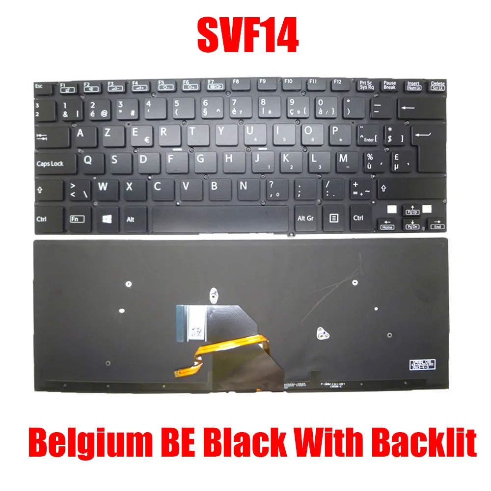 BE FR Laptop Keyboard For SONY SVF14 149237211BE 149237511BE 149239251FR 149237391GR Belgium French Greece GK With Backlit New