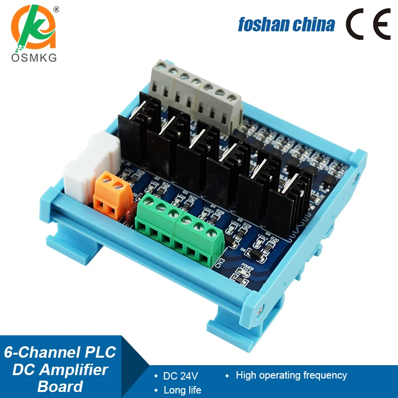 6-Channel PLC DC Amplifier Board Output Protection Board With Optocoupler Isolation Contactless for PLC Use