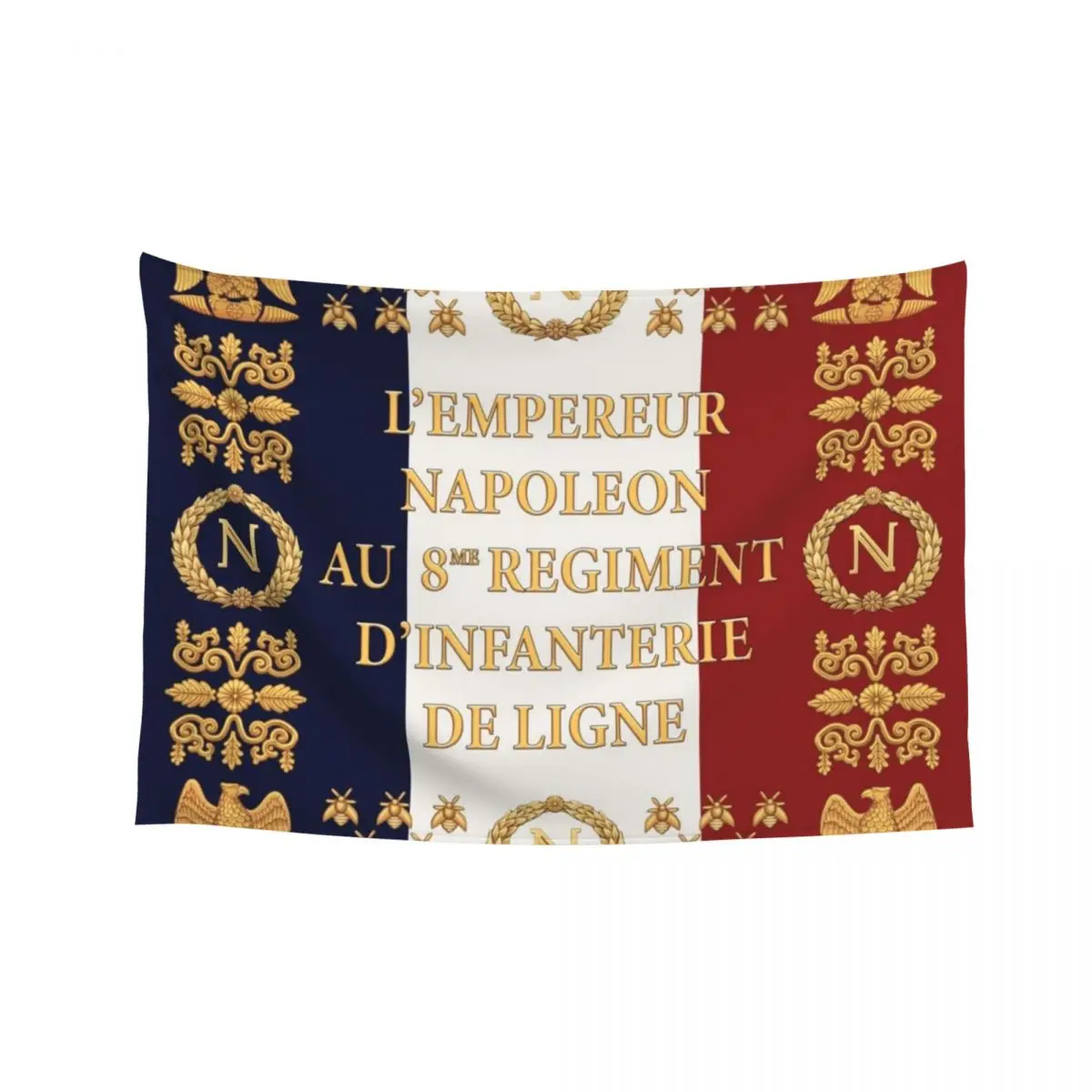 

Napoleonic French drapeaux de 8ème Regiment d'infanterie Tapestry Hanging Wall Wallpaper Home Decoration Tapestry
