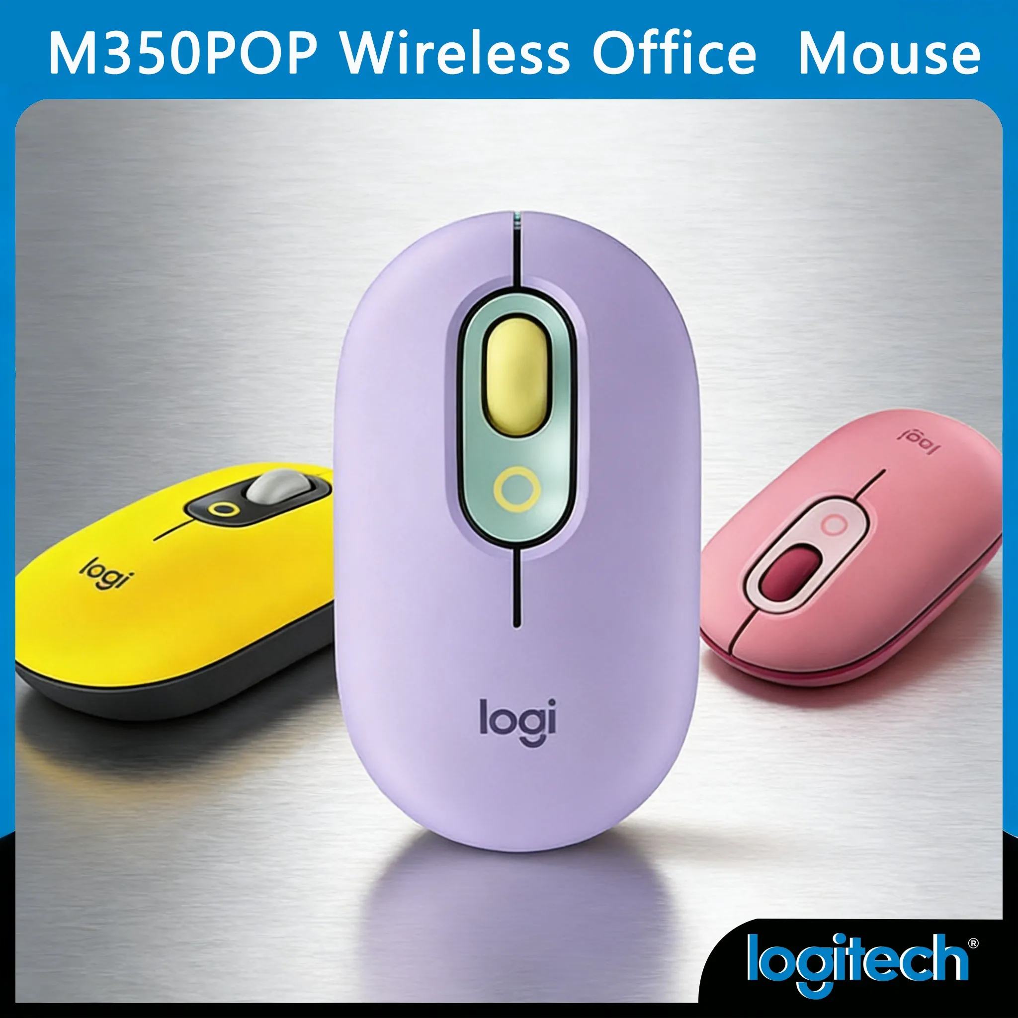 

Original Logitech M350 /M350 POP Wireless Mouse Bluetooth + 2.4GHz Slim Silent