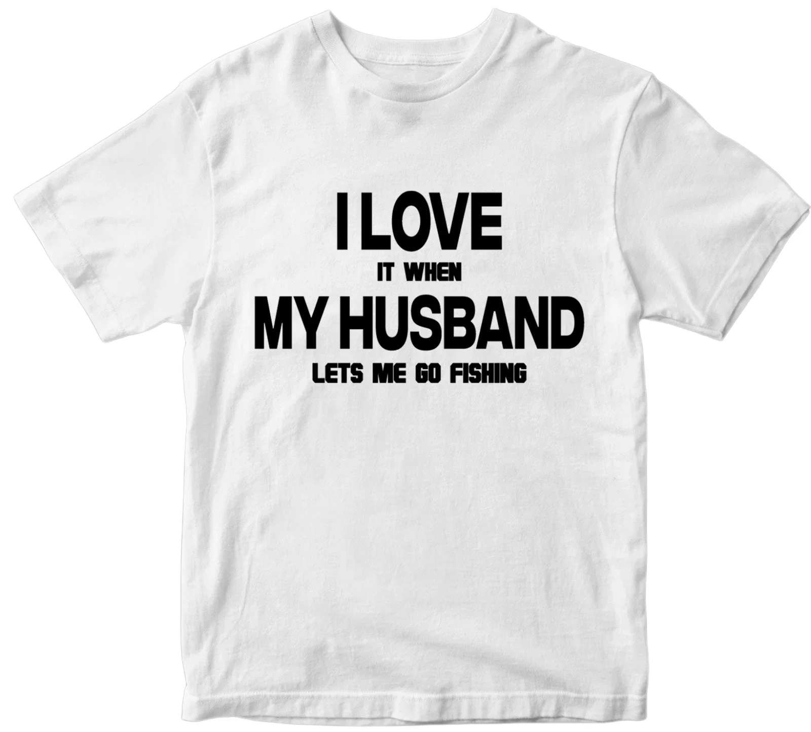Camiseta con estampado de "Me encanta cuando mi marido me deja ir de pesca", regalo original para cazadores, novedad de verano 2026, camiseta de algodón para hombre y mujer, ropa de calle Y2K