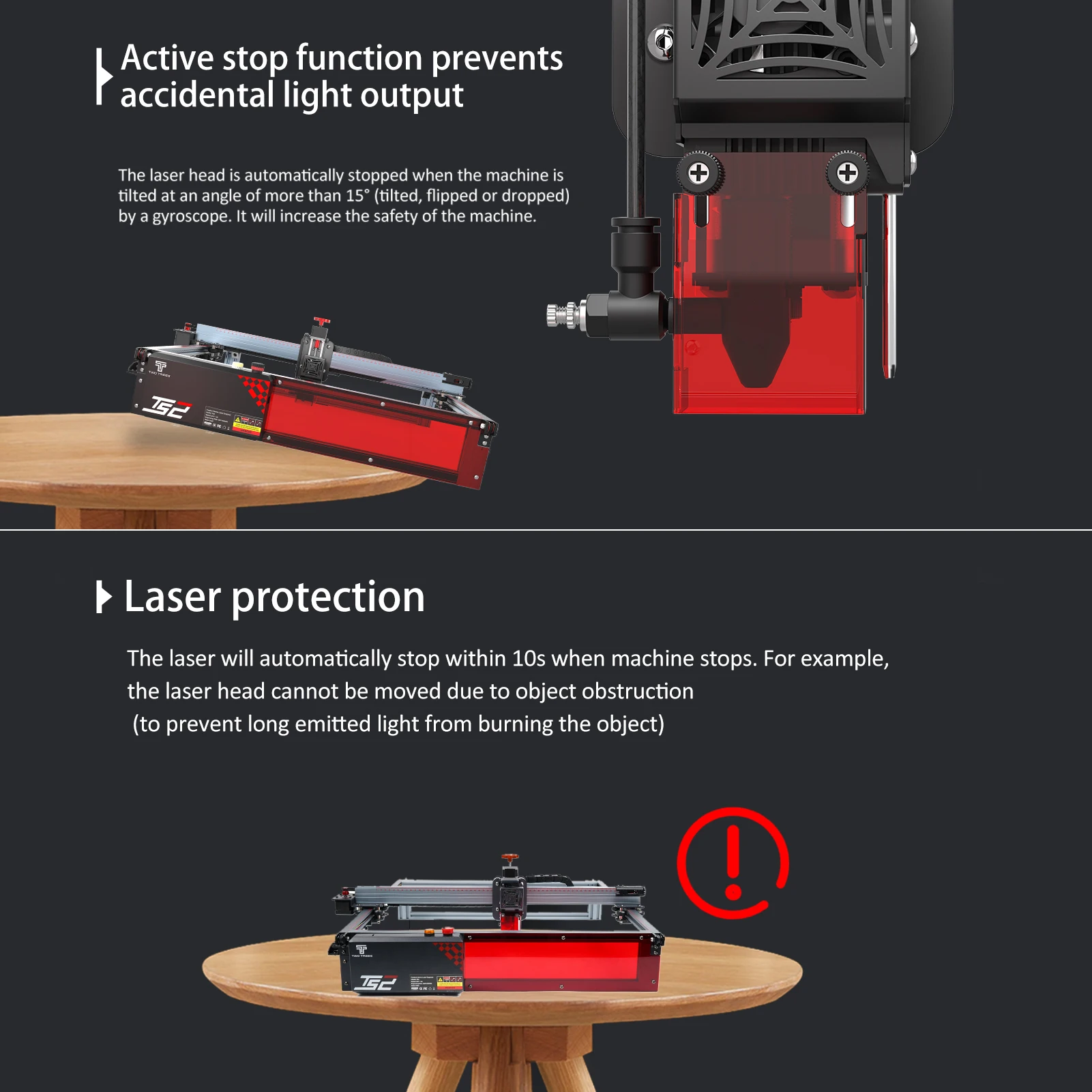 Two Trees TS2 Laser Engraver 10W Laser Cutter Auto Focus Engraving Cutting Machine 450x450mm Engraving Area APP Connect