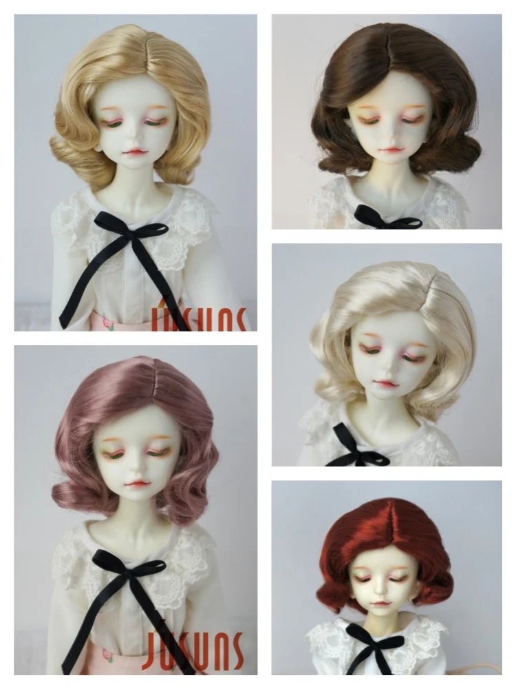 JD338 All Sizes Retro Monroe Wave BJD Wig Doll Accessories  For OB11 YOSD MSD SD Blythe From 4-5inch to 9-10inch  Doll Hair