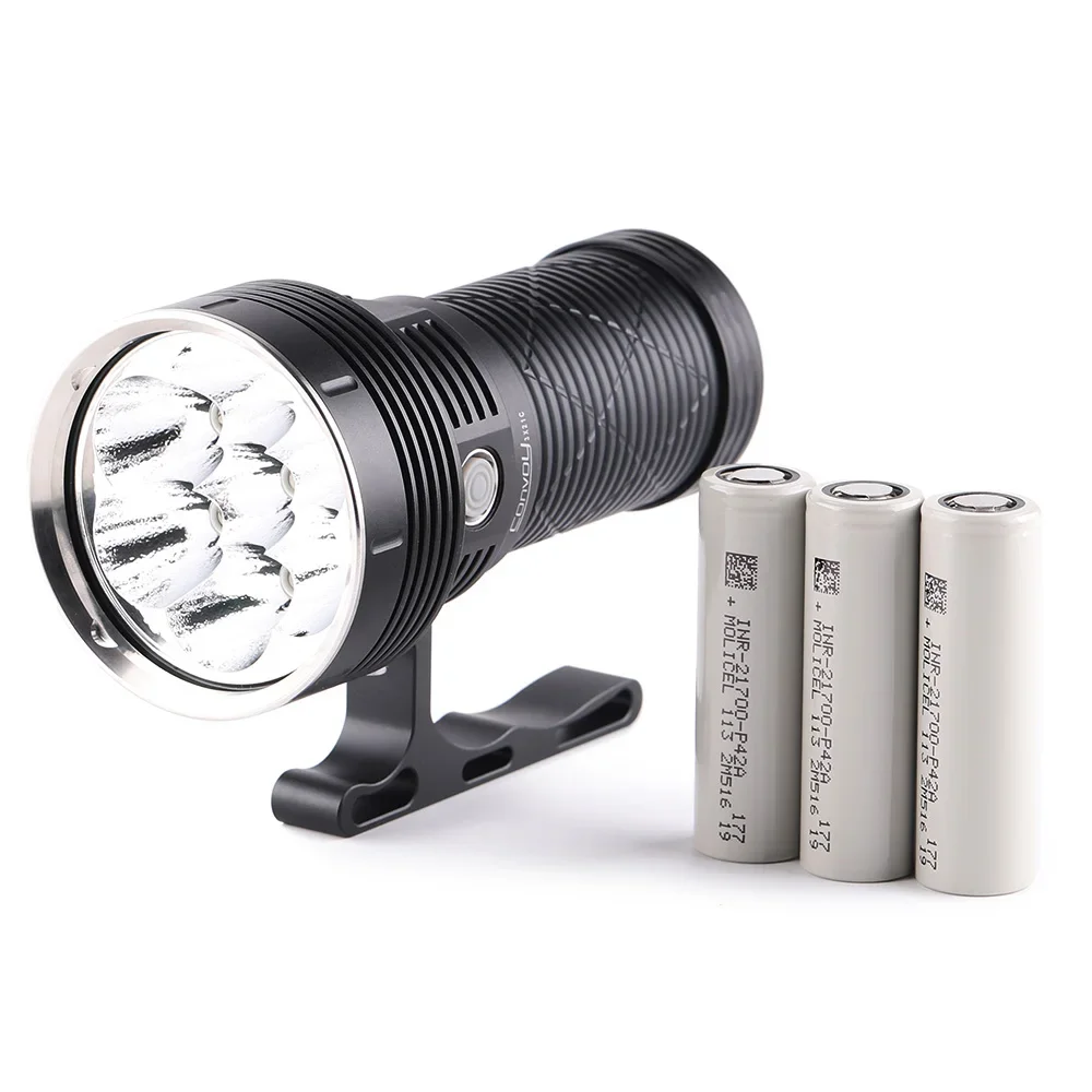 Convoy 3X21C SST40 Power LED Flashlight SST40 15000LM Rechargeable Camping Lights by 217000 5000mah Battery for Self Defense