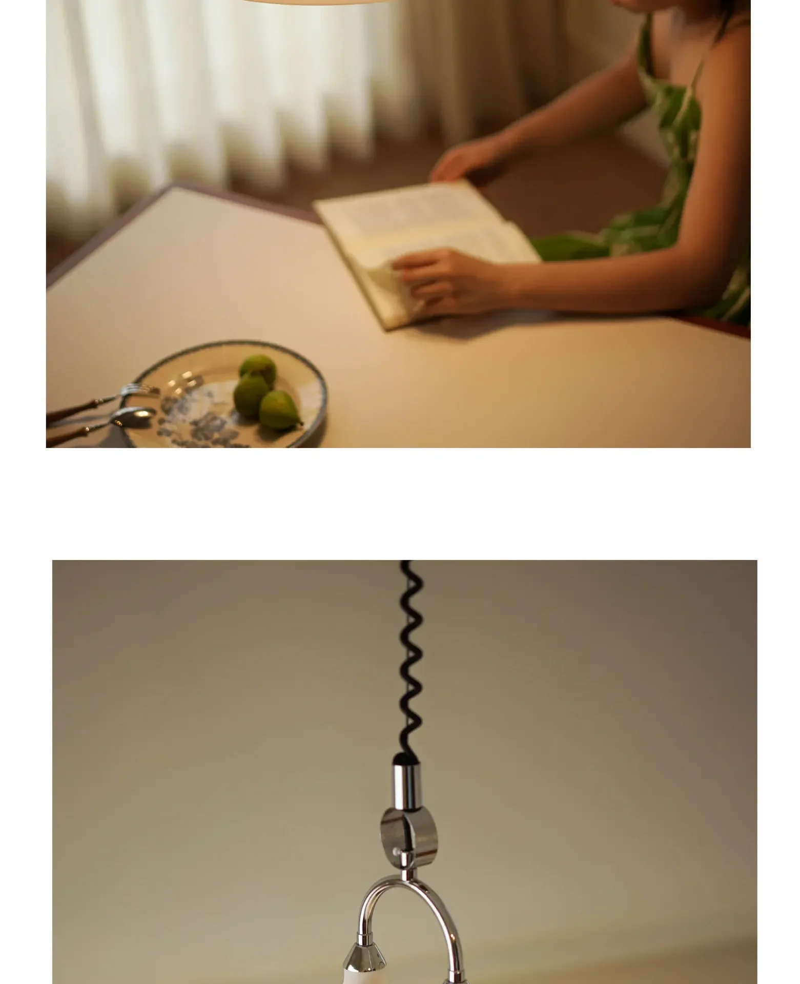Vintage Swirl Pendelleuchte Nordic Horn LED-Licht einzigartige Designer orange Lampe für Esszimmer Hotel Schlafzimmer Küche Bar Lichter – Detail 8