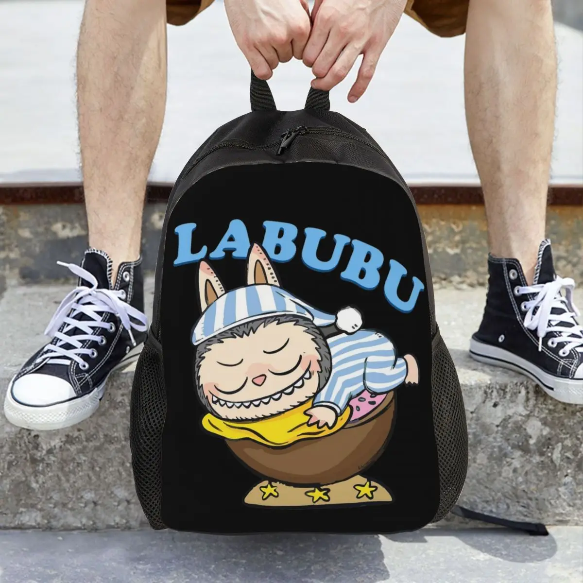 POP MART Labubu Sleep Cute Cartoon Popmart Zaino per bambini per bambini Ragazze Ragazzi Zaini Cartoon Bambino in età prescolare Bookbag